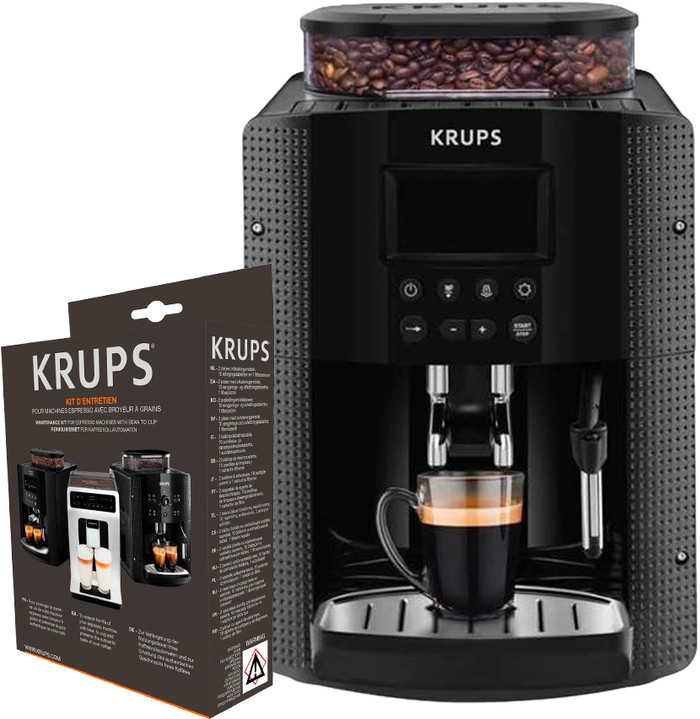 Krups EA8150 Schwarz + Wartungsset Main Image