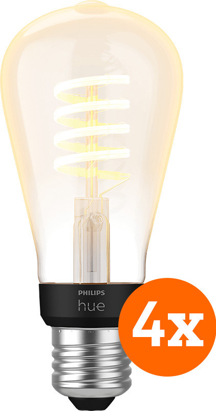 Philips Hue Filament Light White Ambiance Edison E27 4-pack Main Image