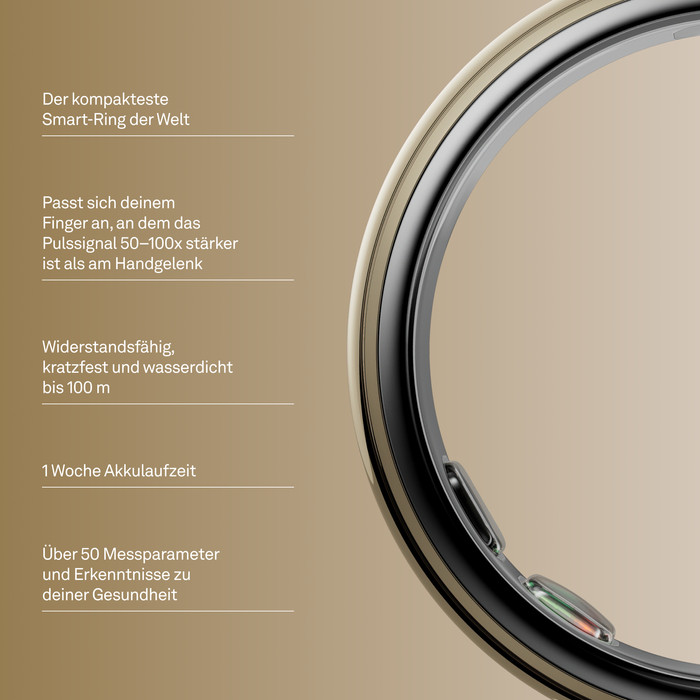 Oura Ring 5 Größe 10 Gold visueller lieferant