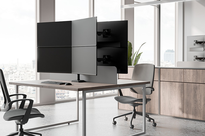Neomounts NERO DS60-600BL2-2 Monitorhalterung Schwarz visueller lieferant