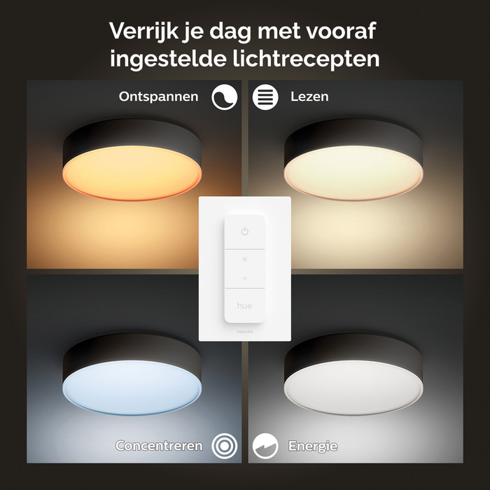 Philips Hue Enrave S Deckenleuchte White Ambiance Schwarz null