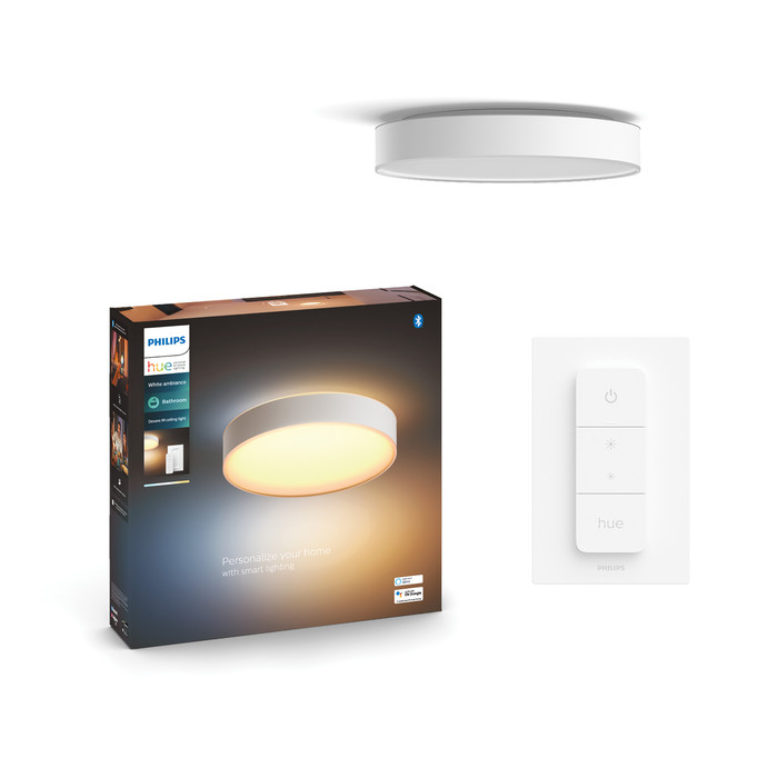 Philips Hue Devere M White Ambiance Bathroom Ceiling Lamp White + Dimmer null