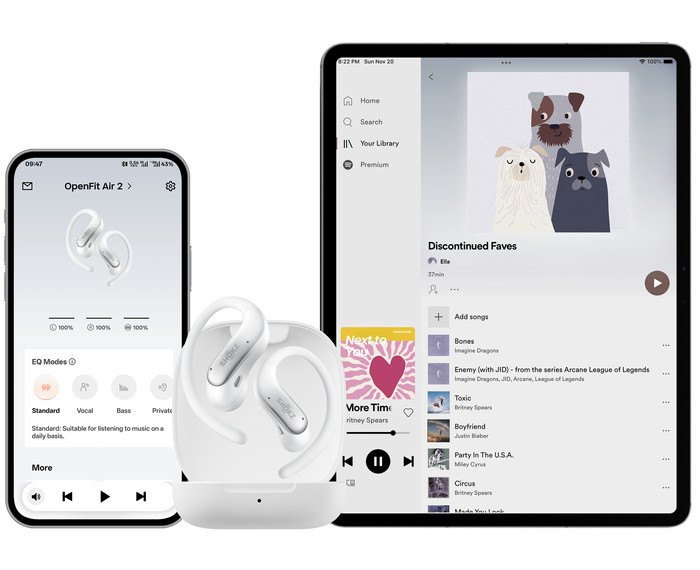 Shokz OpenFit Air 2 Weiß visueller lieferant