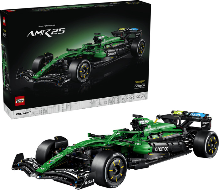LEGO Technic Aston Martin Aramco AMR25 F1 Car 42240 combined product