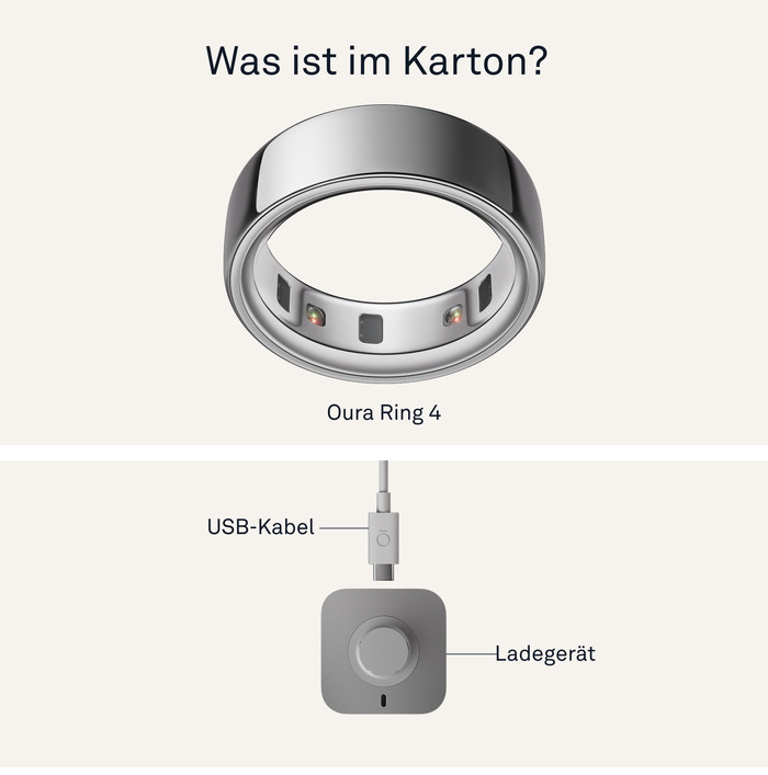 Oura Ring 4 Größe 10 Silber visueller lieferant