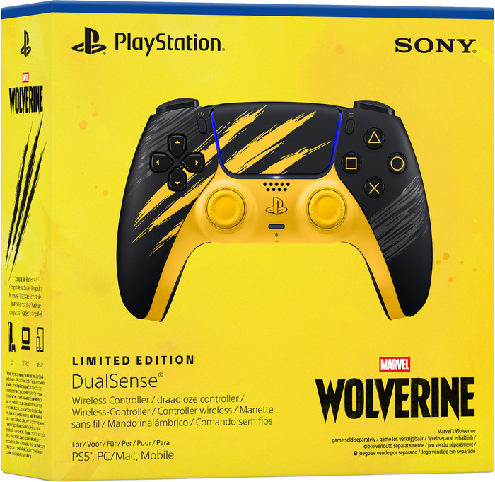 Sony PlayStation 5 DualSense Kabelloser Controller Wolverine Battle Yellow Limited Edition verpackung
