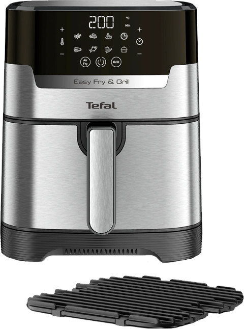 Tefal Easy Fry & Grill XL Precision EY505D Edelstahl vorne