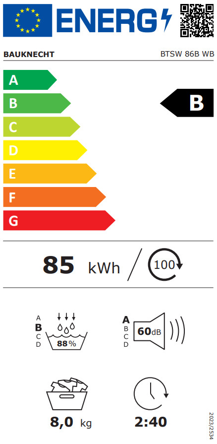 Bauknecht BTSW 86B WB energielabel
