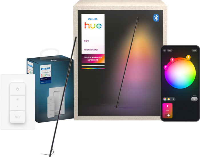 Philips Hue Signe Tube Stehleuchte + Dimmer Main Image