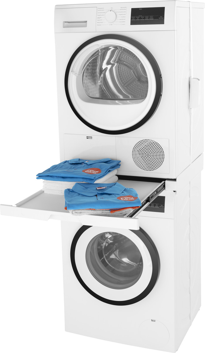 Premium BlueBuilt Universal-Zwischenbaurahmen für Waschmaschine und Trockner produkt in gebrauch