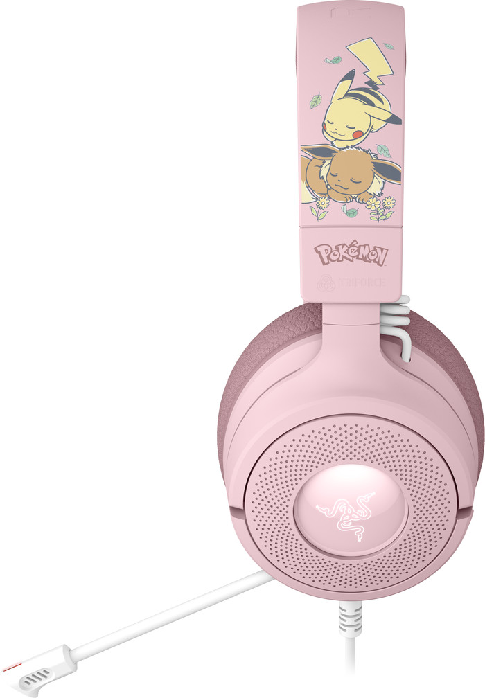 Razer Kraken V4 X Kabelgebundenes Gaming-Headset - Pokémon Pikachu / Eevee Edition linke seite