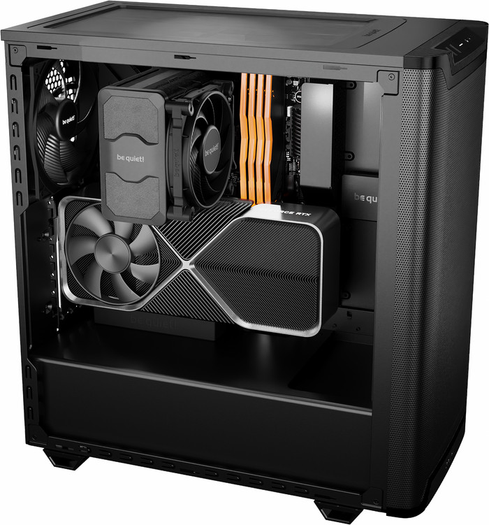 be quiet! PURE BASE 501 Airflow Window Schwarz linke seite