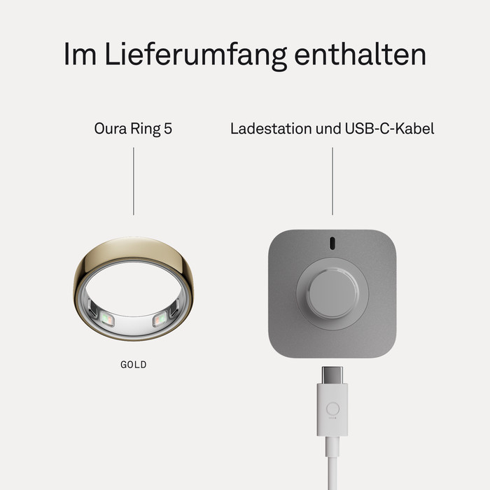 Oura Ring 5 Größe 10 Gold visueller lieferant