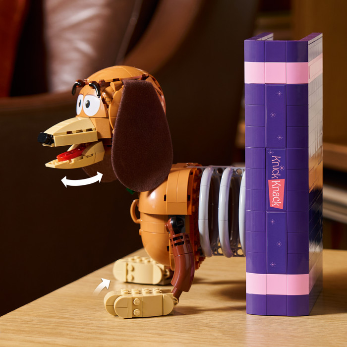LEGO Disney Pixar Toy Story Slinky Dog Bookends 43301 product in use