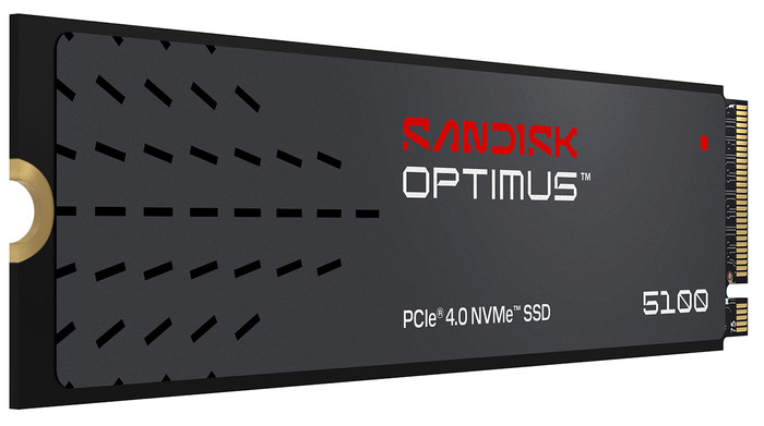SANDISK Optimus 5100 500GB NVMe-SSD vorne