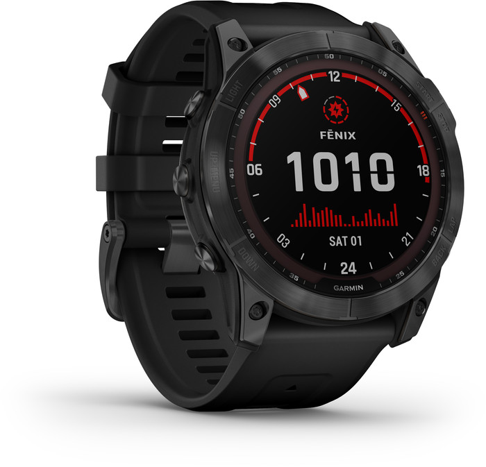 Garmin Fenix 7X Solar Schwarz 51 mm linke seite