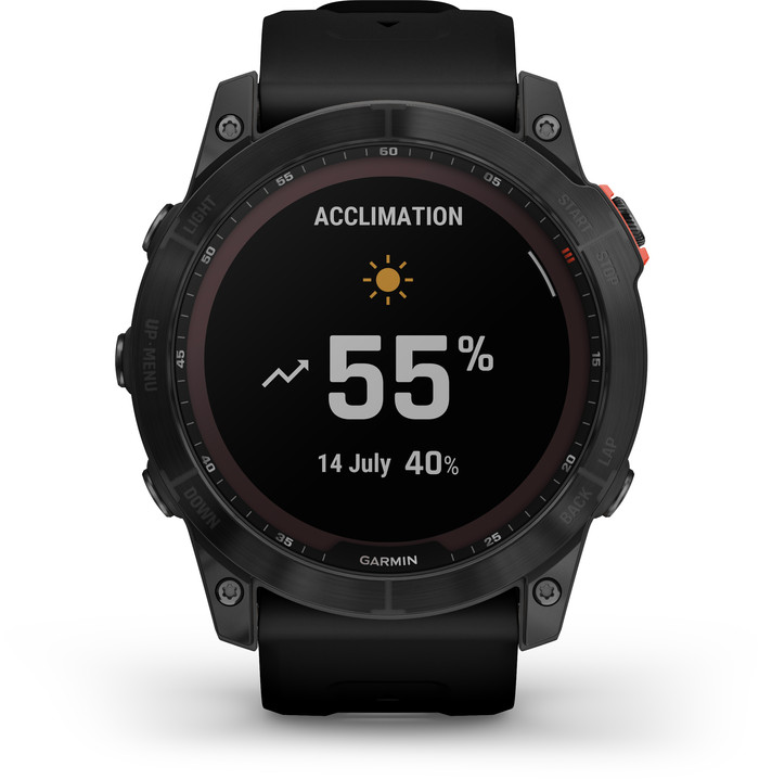 Garmin Fenix 7X Solar Schwarz 51 mm vorne