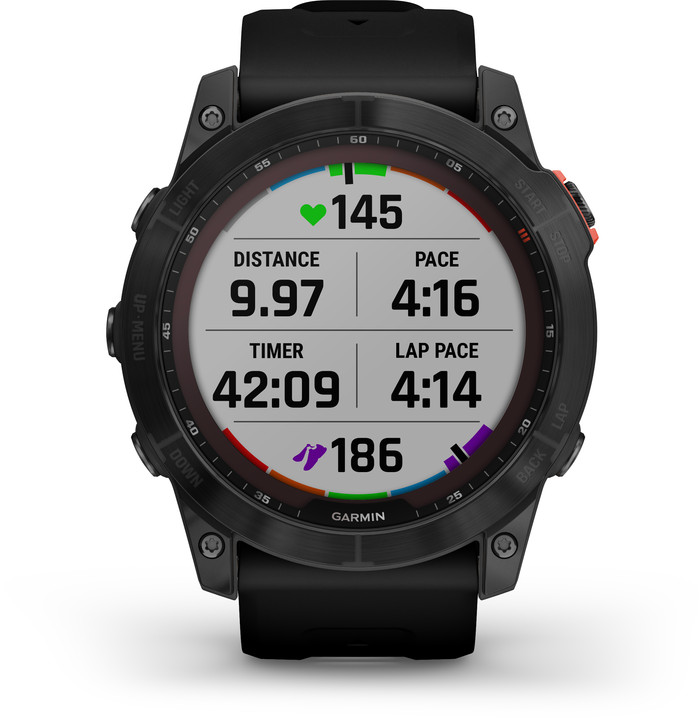 Garmin Fenix 7X Solar Schwarz 51 mm vorne