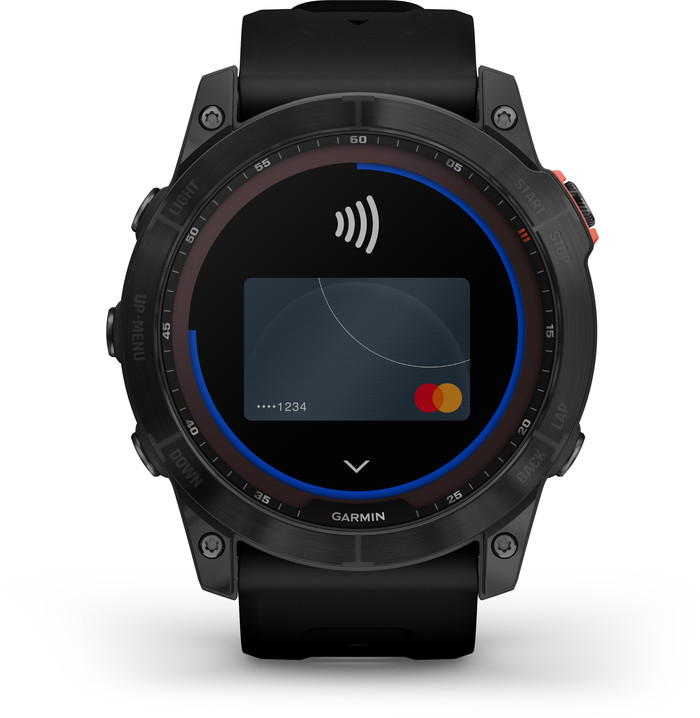 Garmin Fenix 7X Solar Schwarz 51 mm vorne