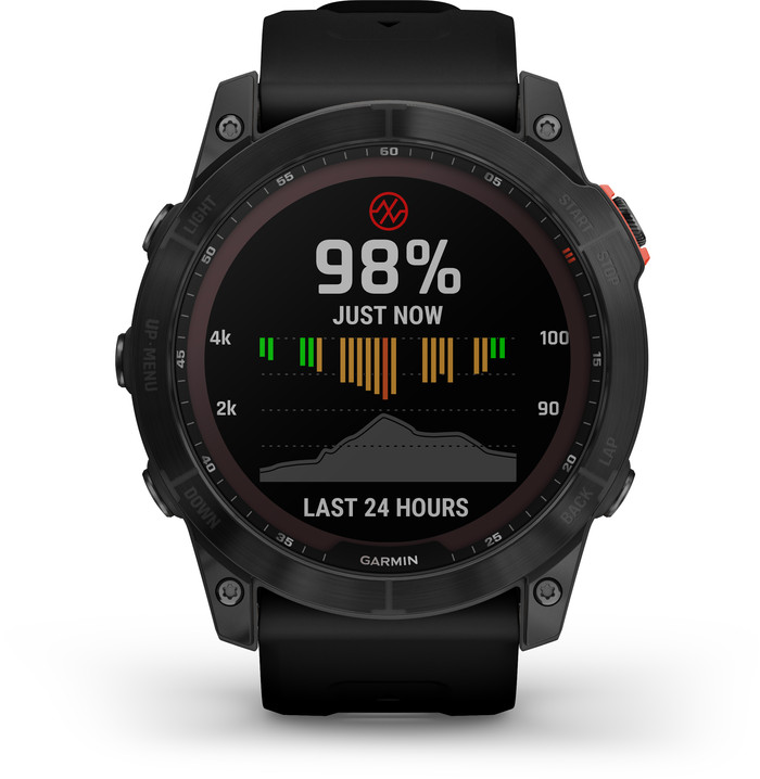 Garmin Fenix 7X Solar Schwarz 51 mm vorne