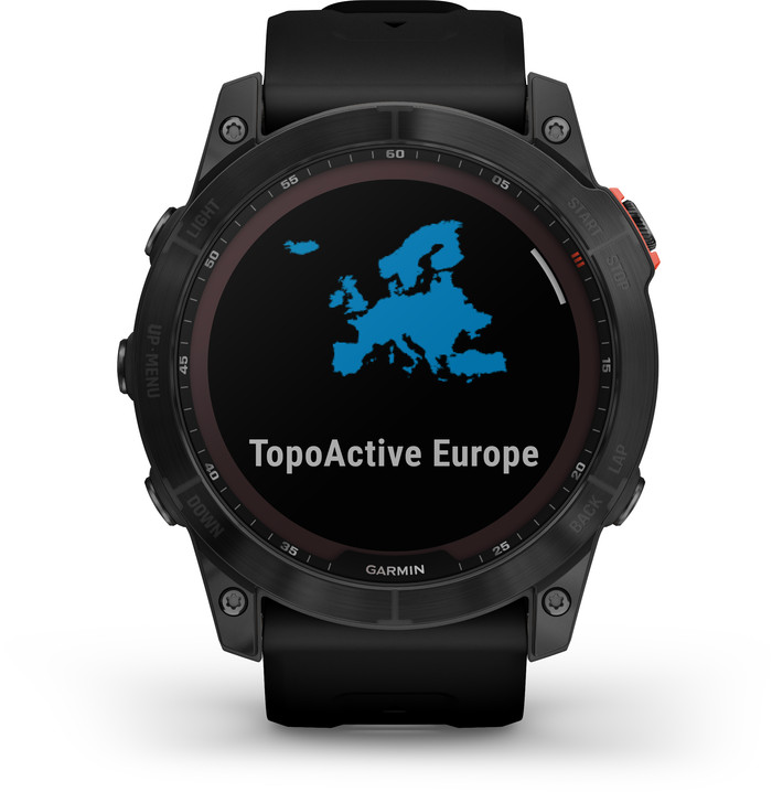 Garmin Fenix 7X Solar Schwarz 51 mm vorne
