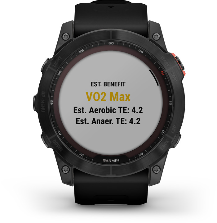 Garmin Fenix 7X Solar Schwarz 51 mm vorne