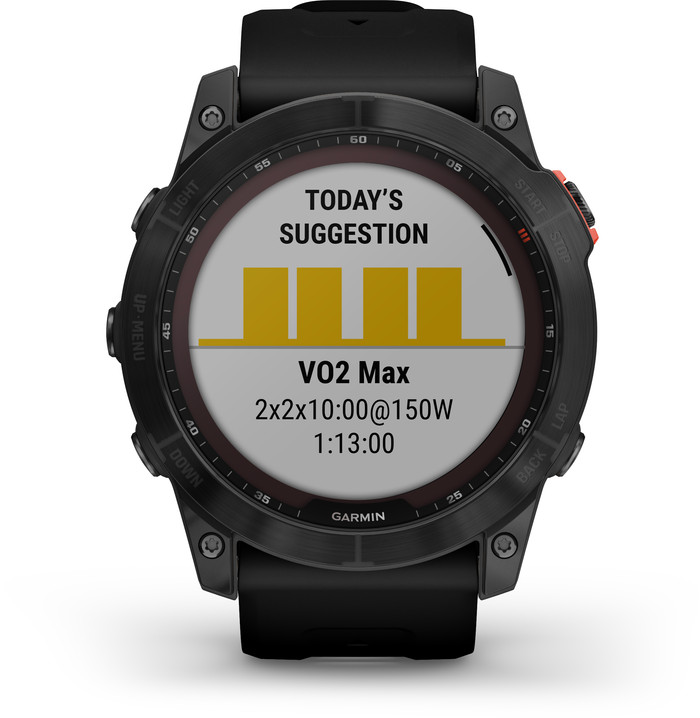 Garmin Fenix 7X Solar Schwarz 51 mm vorne