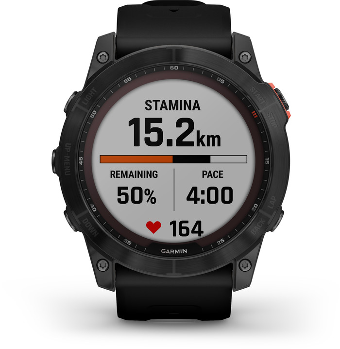 Garmin Fenix 7X Solar Schwarz 51 mm vorne