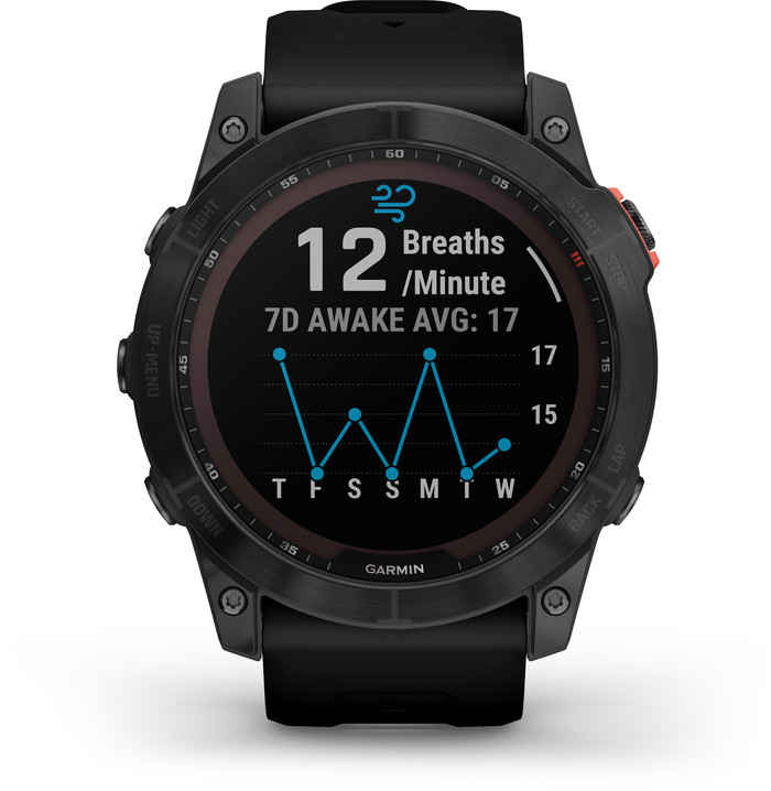 Garmin Fenix 7X Solar Schwarz 51 mm vorne