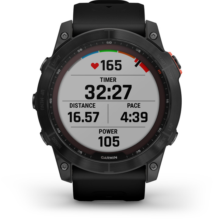 Garmin Fenix 7X Solar Schwarz 51 mm vorne