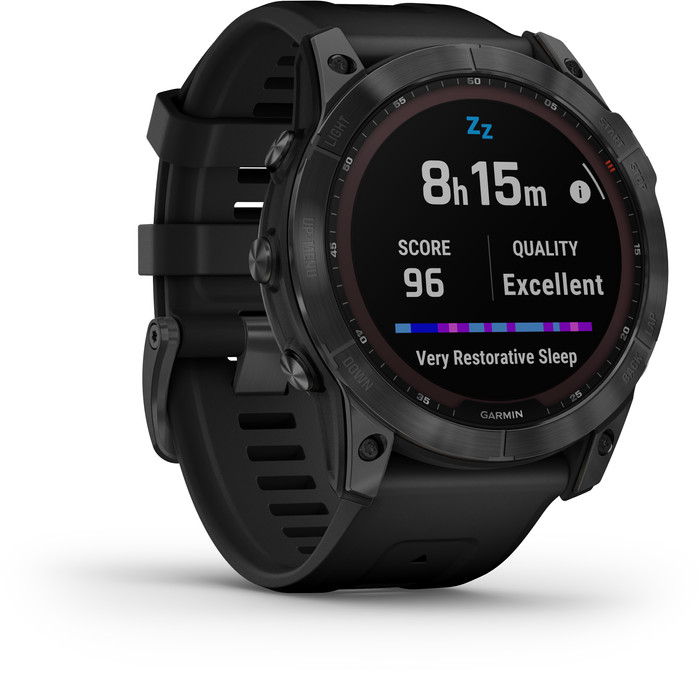 Garmin Fenix 7X Solar Schwarz 51 mm linke seite