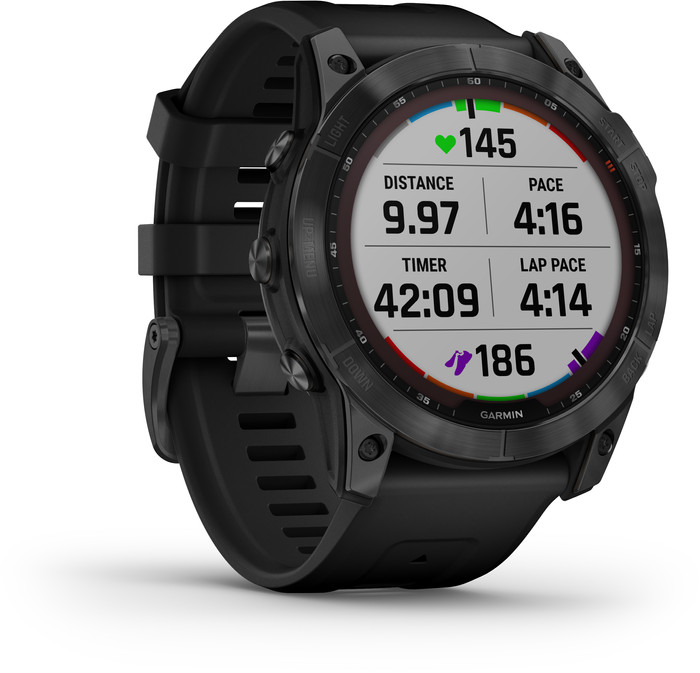 Garmin Fenix 7X Solar Schwarz 51 mm linke seite