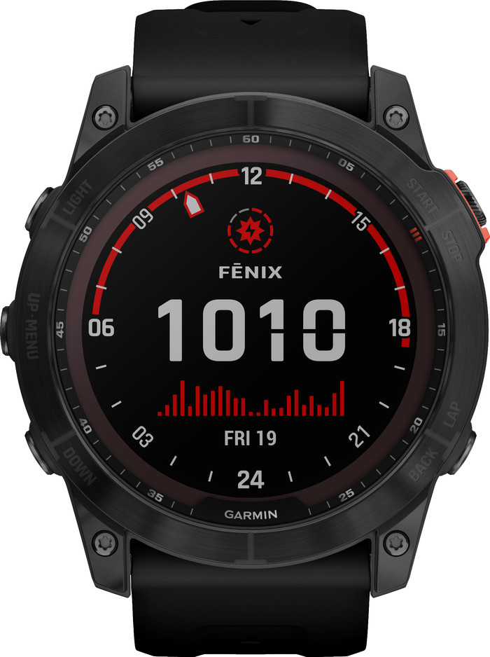 Garmin Fenix 7X Solar Schwarz 51 mm vorne