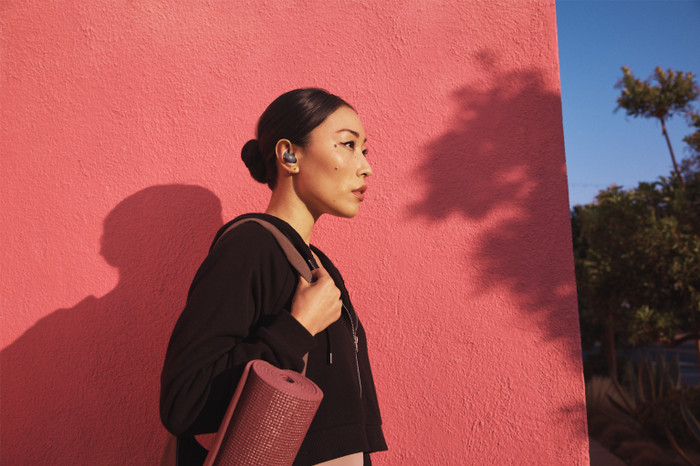 Beats Fit Pro Gray product in use