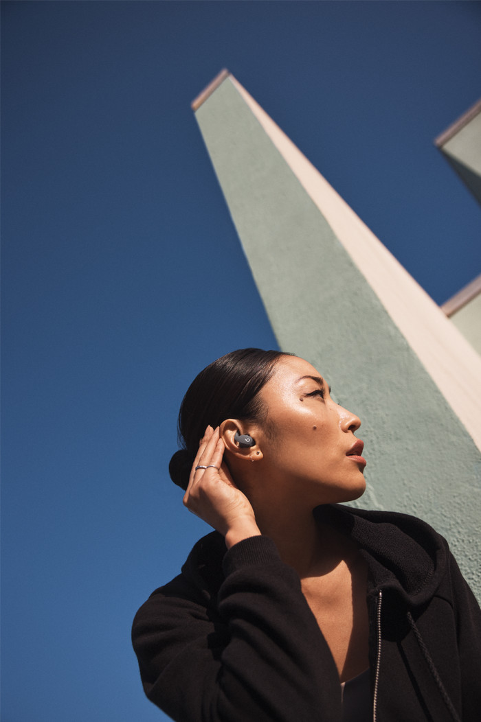 Beats Fit Pro Gray product in use