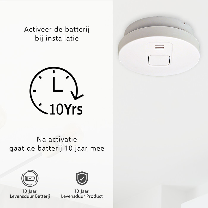 ELRO Blue Line CBFS25 Rauchmelder 4er-Pack (10 Jahre) produkt in gebrauch