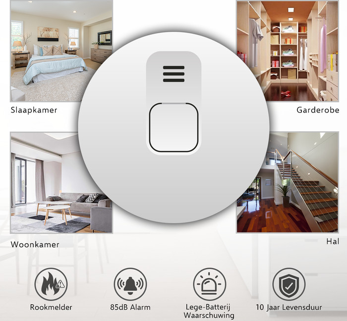 ELRO Blue Line CBFS25 Rauchmelder 4er-Pack (10 Jahre) produkt in gebrauch