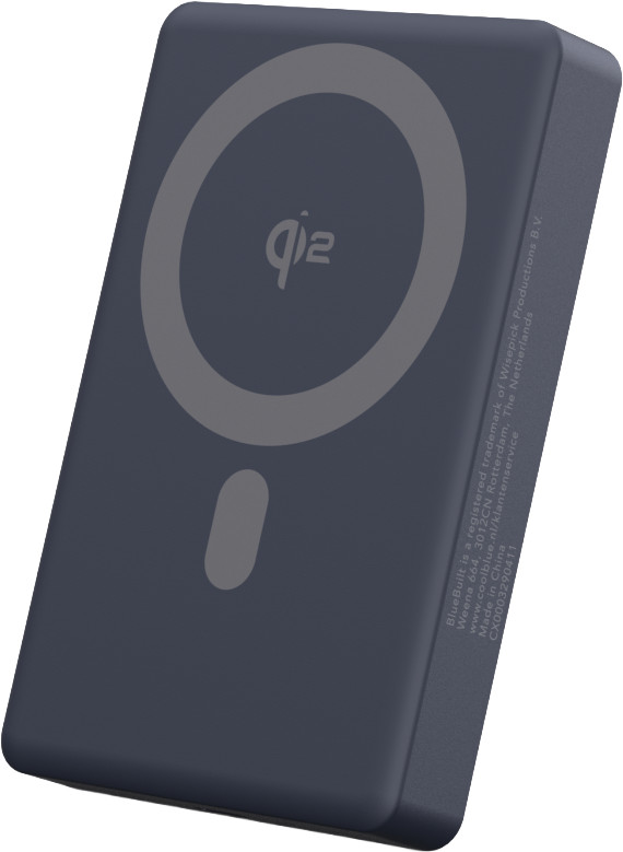 BlueBuilt Wireless Powerbank mit MagSafe und Qi2 10.000 mAh mit Schnellladefunktion Grau Main Image
