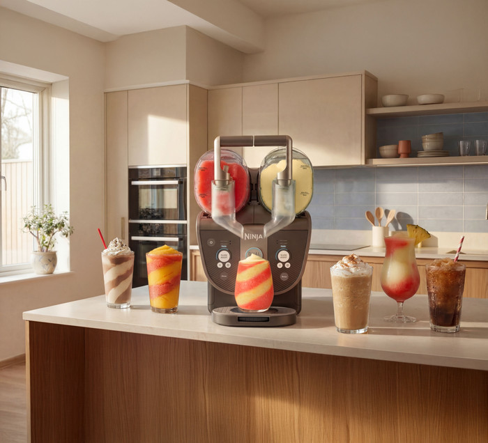 Ninja SLUSHi Twist Frozen Drink Maker Mokka FS702EUBR produkt in gebrauch