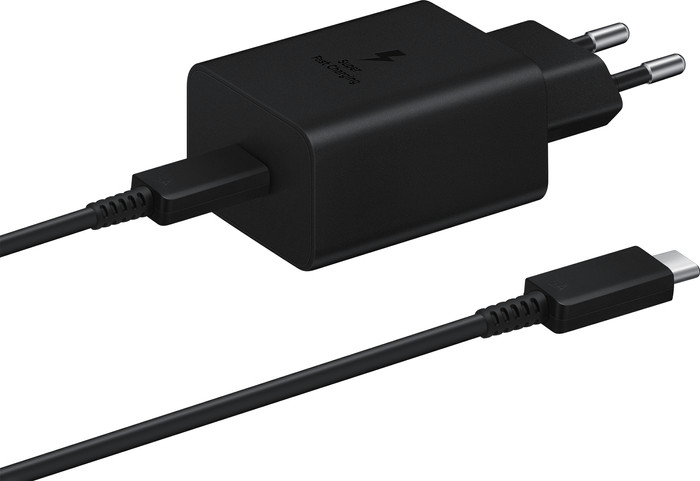 Samsung Super Fast Charging Ladegerät 45W + USB-C-Kabel 1,8 m Schwarz Kunststoff Main Image