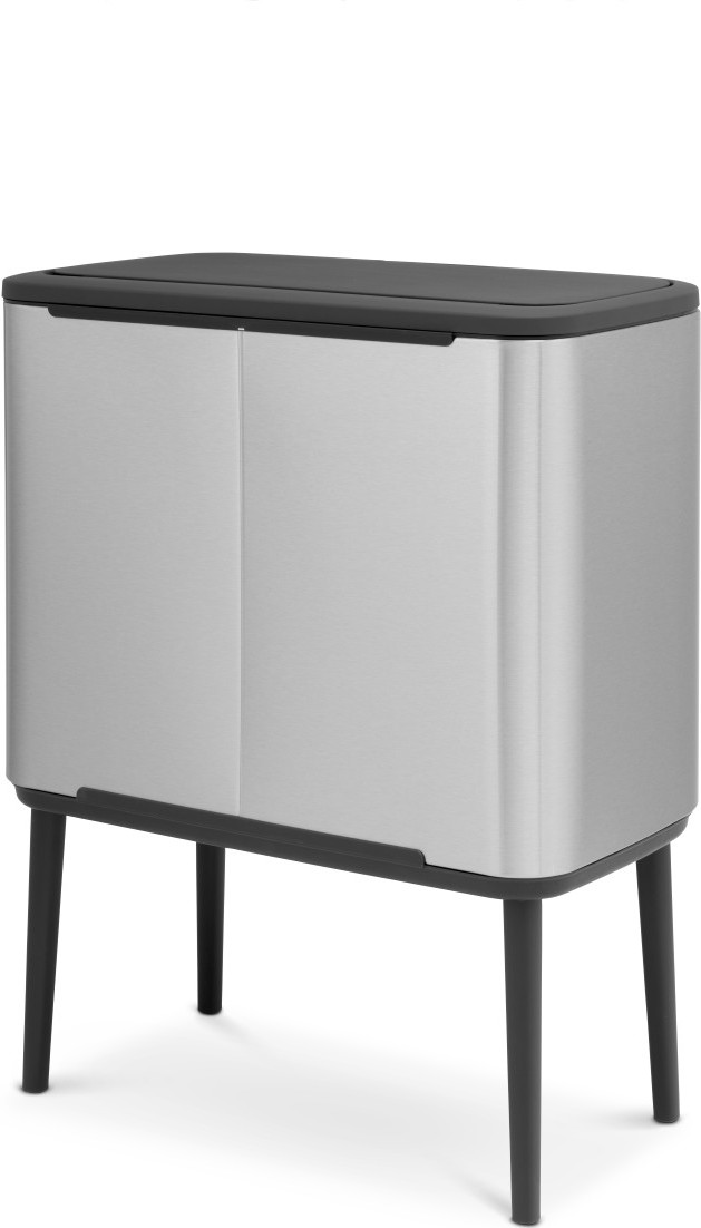 Brabantia Bo Touch Bin Mülleimer 3 x 11 Liter Matt Steel Fingerprint Proof rückseite