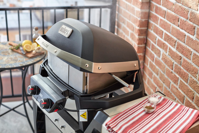 Weber Rotisserie Pulse product in use