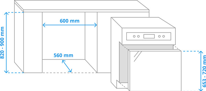 Bauknecht BBO 3O41 PLT/ Einbau / teilintegriert / Nischenhöhe 82 - 90 cm visuelles Coolblue 1