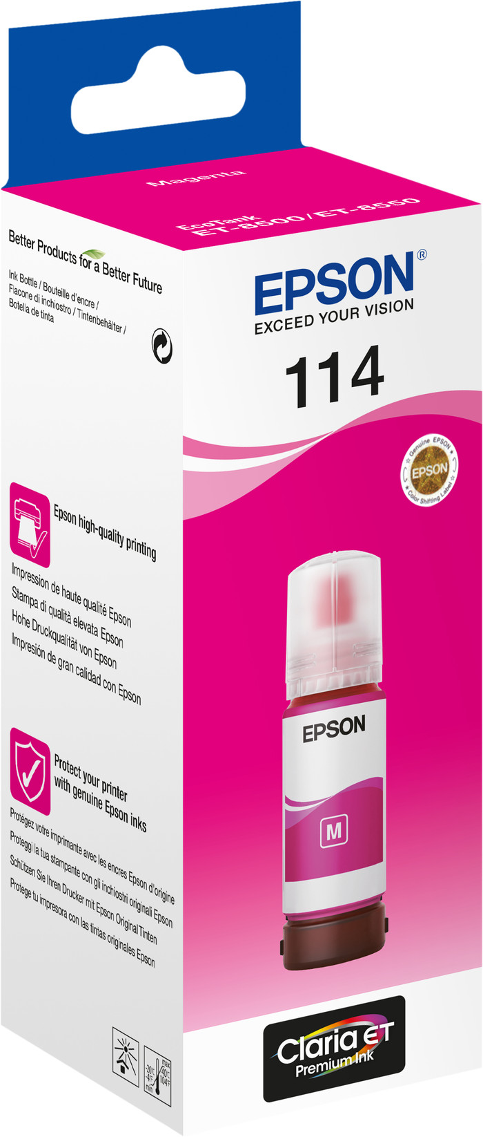 Epson 114 Tintenflasche Magenta linke seite