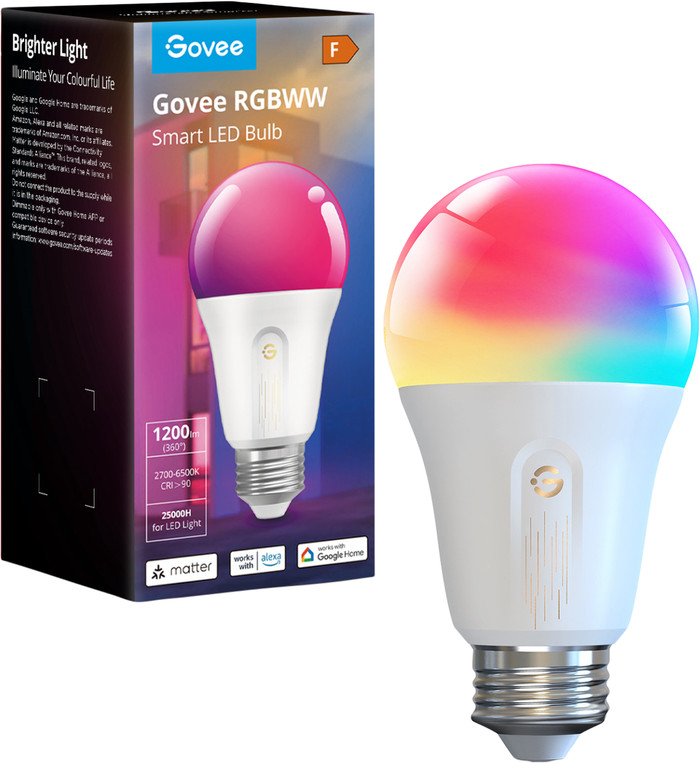 Govee RGBWW Smart LED Bulb E27 1200 lumens packaging