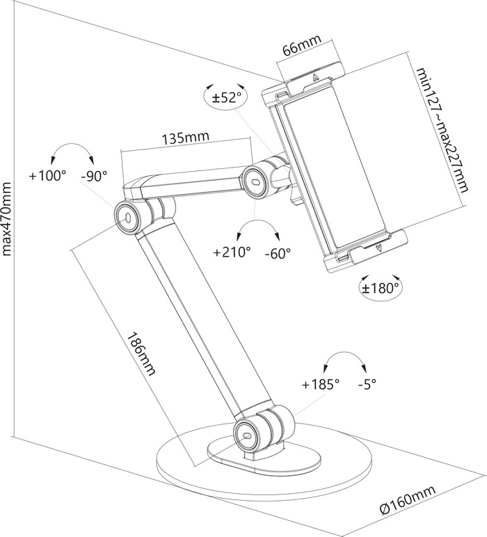 Neomounts DS15-550BL1 Tablet Mount Black visual supplier