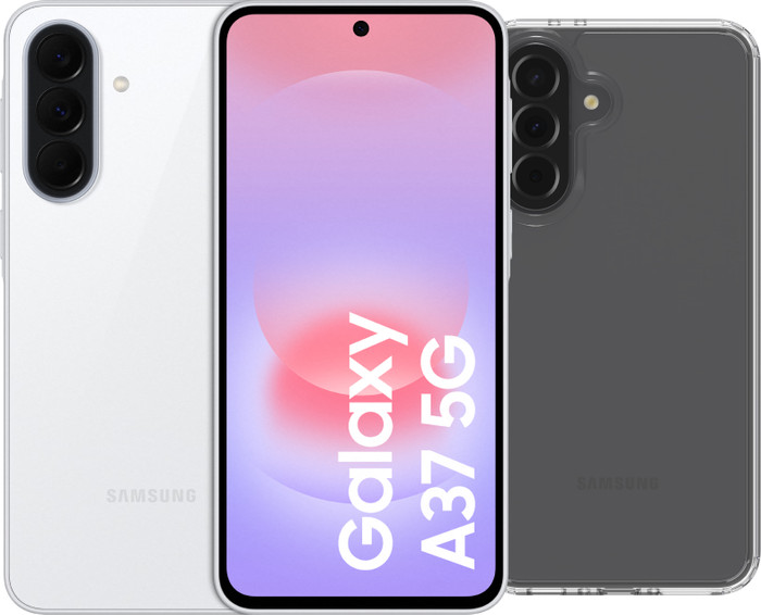 Samsung Galaxy A57 128GB Weiß 5G + BlueBuilt Backcover Transparent Main Image