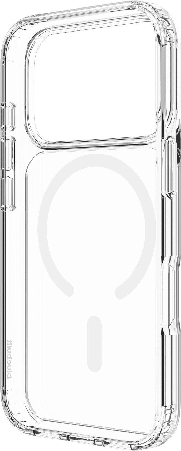 BlueBuilt Protective Backcover mit MagSafe iPhone 17 Pro Transparent + iPhone 17 Pro Panzerglas linke seite