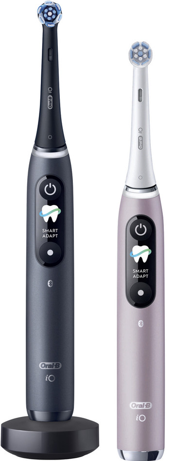 Oral-B iO 9n Rose Quartz und Onyx Schwarz Doppelpack Special Edition vorne
