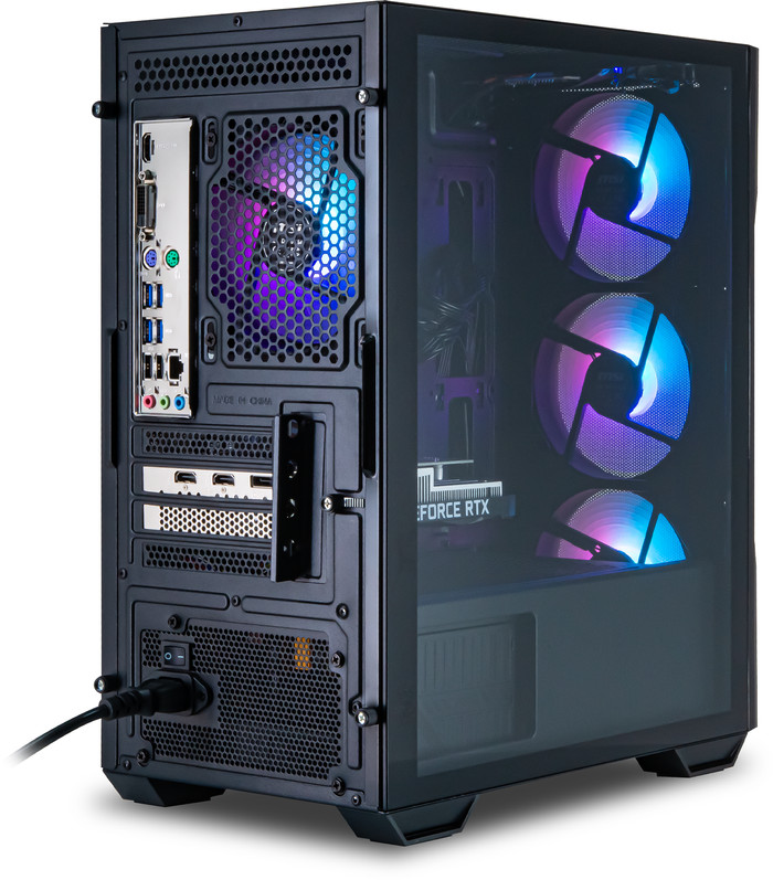 Cobalt x Powered by MSI - Tier 1 - RTX 3050 - Ryzen 5 5500 - 16GB - 500GB SSD rückseite